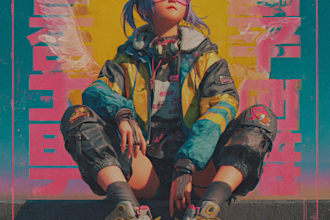 create an anime album cover