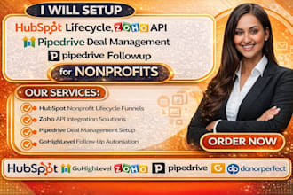 setup hubspot lifecycle zoho API pipedrive deal management gohighlevel followup
