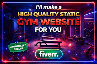 create a static fitness trainer, gym and personal trainers website