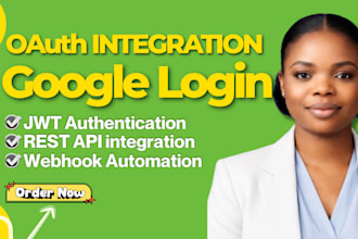 do oauth integration, google login, jwt authentication, rest api, oauth2 api