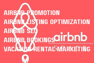 optimize your airbnb listing, boost bookings and do airbnb promotion