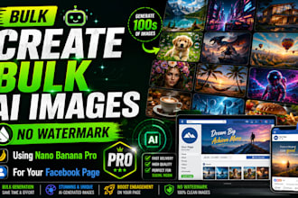 create bulk ai images no watermark using nano banana pro for your facebook page