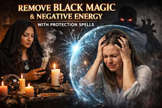 remove black magic and negative energy with protection spells
