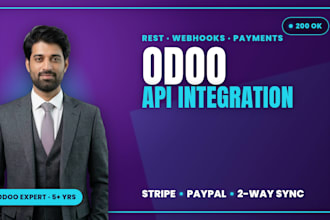 do odoo api integration with third party apps, payments and rest webhooks