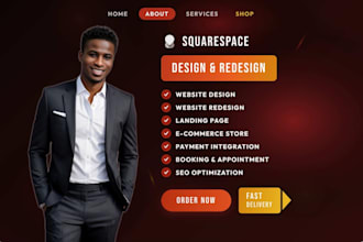 design or redesign professional squarespace website redesign website development