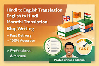 do blog writing and translation in hindi english marathi