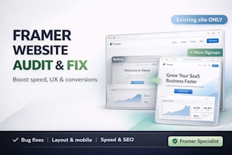 audit, fix bugs and boost conversions on your framer website framer landing page