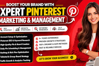 be your pinterest manager for marketing and traffic growth