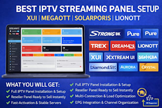 best streaming iptv panel, xui panel, megaott panel, solarporis panel, lionott