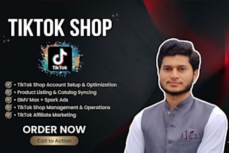 set up tiktok shop, listings and manage tiktok affiliates