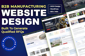 design and build a lead generating b2b manufacturing website