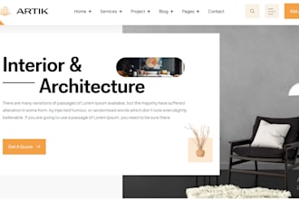 build wix architecture website interior design furniture website