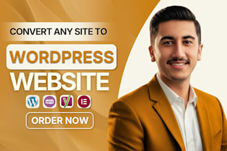 clone or convert wix, webflow, figma , lovable squarespace to wordpress website