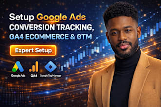set up google tag manager and ga4 ecommerce conversation tracking, GTM