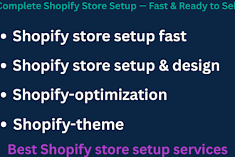 build a high converting shopify store fast setup