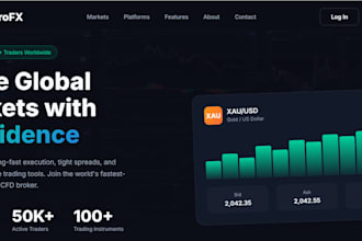 build forex broker website and trading platform, mt5, copy trading, cfd trading