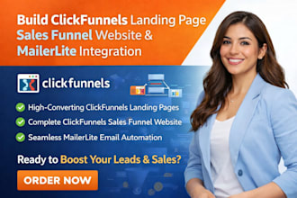 build clickfunnels landing page sales funnel website in clickfunnel mailerlite