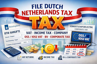 file dutch netherlands tax vat income tax company oss ioss vat bv corporate tax