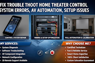 fix troubleshoot home theater control system errors, av automation, setup issues