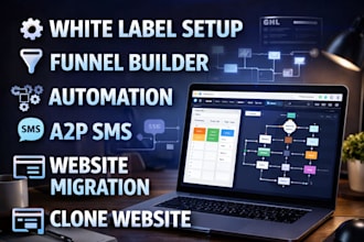 build ghl whitelabel website, clone website migrate ghl funnel a2p automation