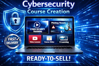 create cybersecurity course content, animated video lessons, presentation slides