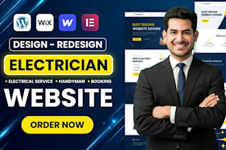 design or redesign electrician website, home repair, or handyman website