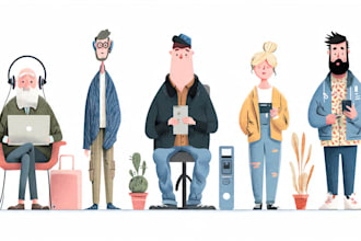 design flat vector illustrations for app, website
