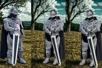 custom 3d wearable dark fantasy knight armor cosplay 3d anime cosplay creation