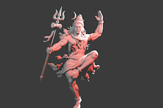 make 3d models  sculpting , modelling and rigging