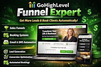 gohighlevel website, sales funnel for coaches landing page, appointment booking