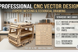 design technical cnc router files and laser cut nesting layouts