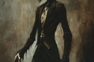 draw realistic fantasy horror character illustration