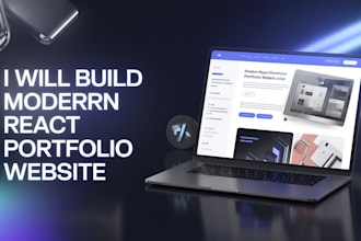 create modern react portfolio website with responsive UI
