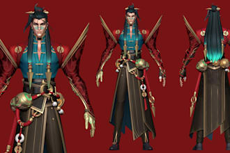 create 3d character modeling in blender, zbrush, substance painter and autodesk