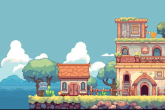 design backgrounds tilesets for 2d platformer games pixel art game assets
