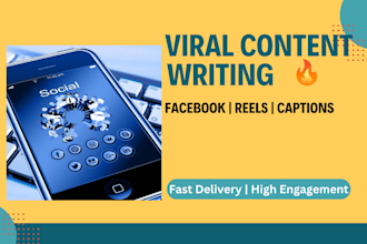 write viral facebook posts, captions and reels scripts