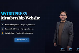 develop wordpress membership website, lms website