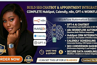 build SEO chatbot hubspot calendly n8n gpt 4 ai appointment zapier integration