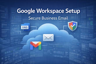 setup google workspace with domain, dns and secure email