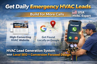 create hvac website that gets daily calls