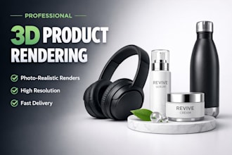 create clean 3d product renders for ecommerce