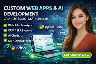 develop or clone web app crm erp odoo mvp saas ai software developer ai chatbot