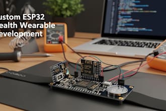 do custom esp32 health wearable, pcb, sensors , firmware develop for monitoring