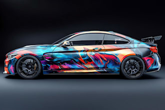 wrap design racing car wrap, car wrap design