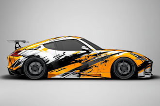 design car wrap vehicle wrap truck wrap racing car wrap