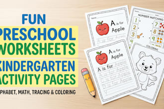 design fun preschool worksheets and kindergarten activity pages