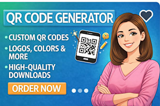 design a professional custom qr code with logo for business, brand or marketing