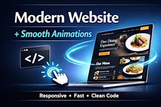 build a modern interactive landing page