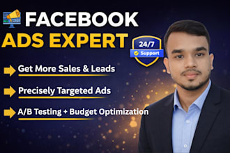 be your facebook ads campaign, fb meta ads,   manager