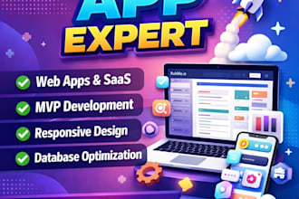 create bubble web app, bubble mvp app, bubble io, saas app bubble app developer